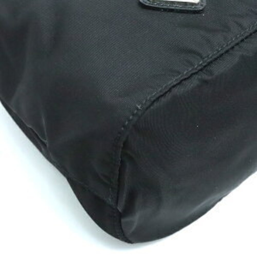 Prada drawstring pouch triangle logo black nylon - image 3